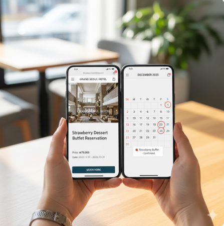 주요 호텔 3곳의 딸기 뷔페 예상 가격 및 운영 기간 비교표