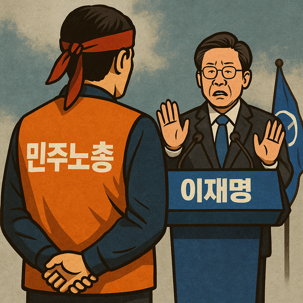 민노총 후보 지지 철회