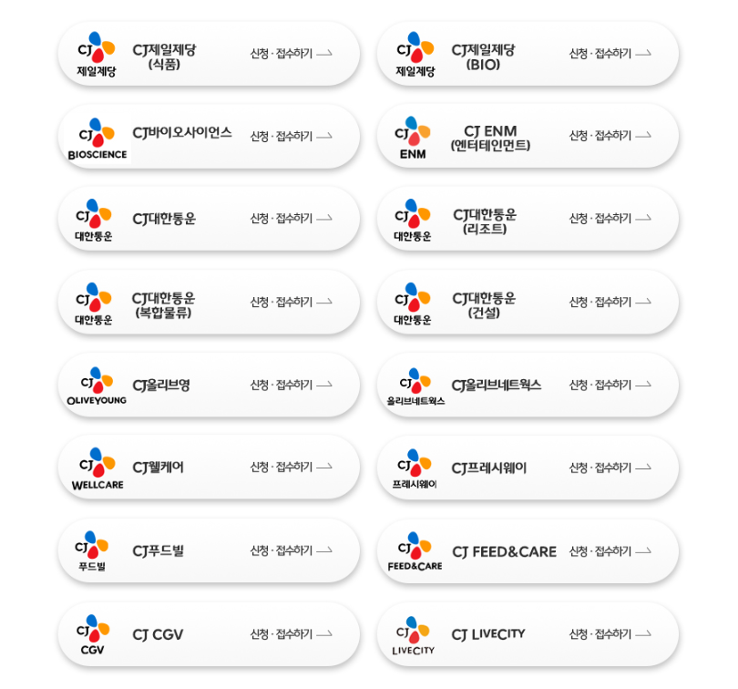 CJ,그룹 채용 - 모집 계열사
