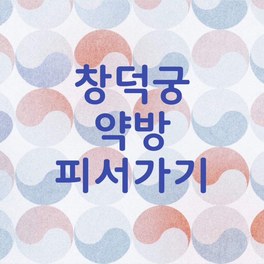 창덕궁 약방 개방 오미자차 시음