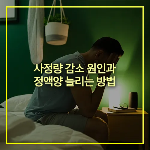 사정량 감소 원인 정액양 늘리는법