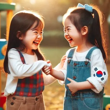 화해하는 아이들의 모습