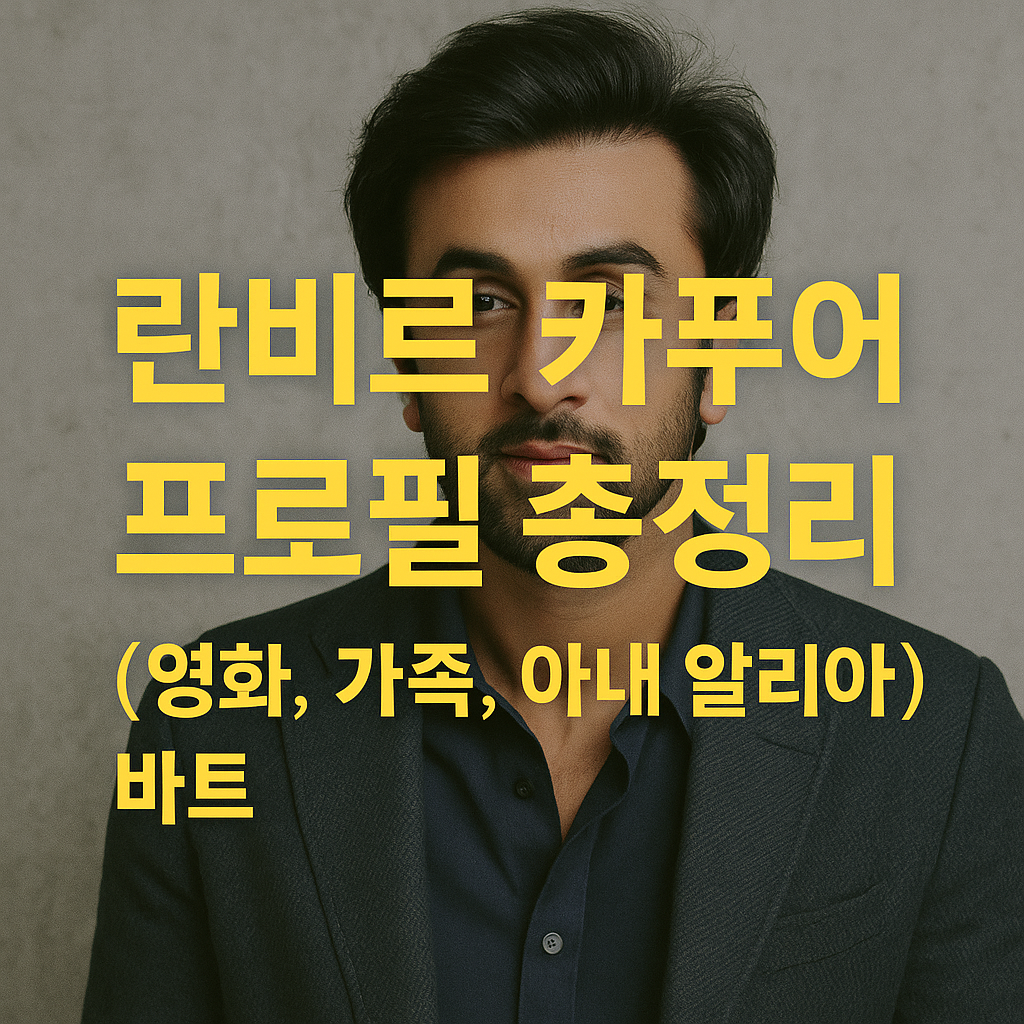 란비르 카푸어 프로필 총정리 (영화, 가족, 아내 알리아 바트)