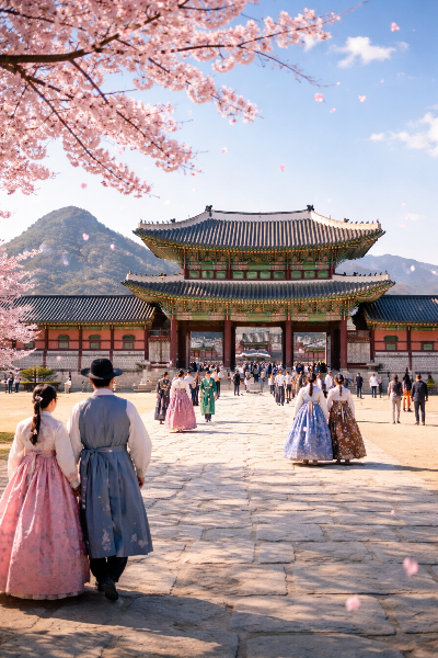 k 컬쳐의 상징인 경복궁 사진