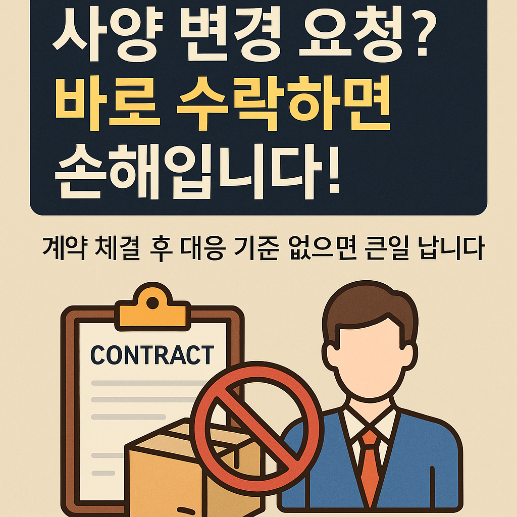 계약 체결 후 대응 기준 없으면 큰일 납니다.