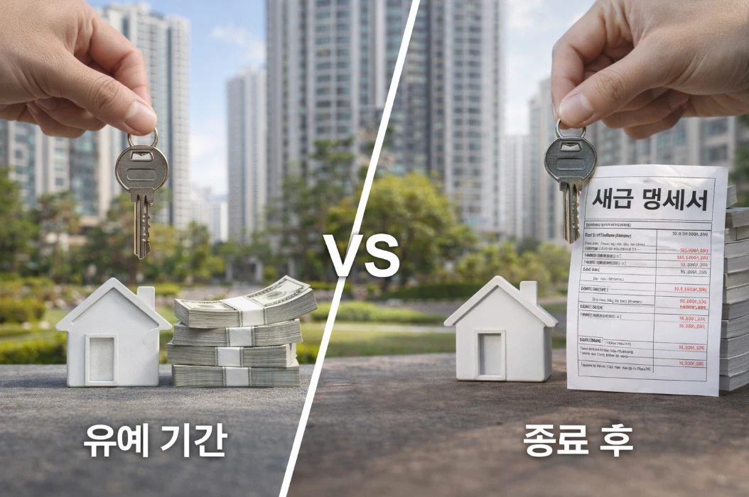 다주택자 양도소득세 중과 유예기간과 종료 후 세금 부담을 비교한 아파트 이미지