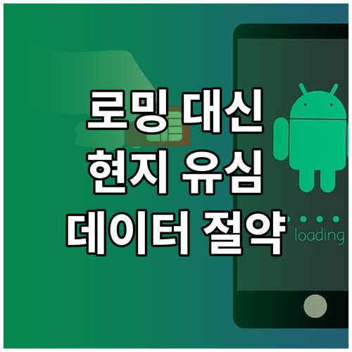 로밍 대신 현지 유심 해외 데이터 절..
