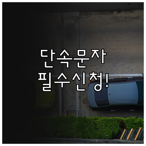 김포시 주정차 단속 문자 알림 서비스..