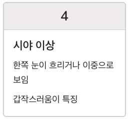 뇌졸중 전조 시야 이상