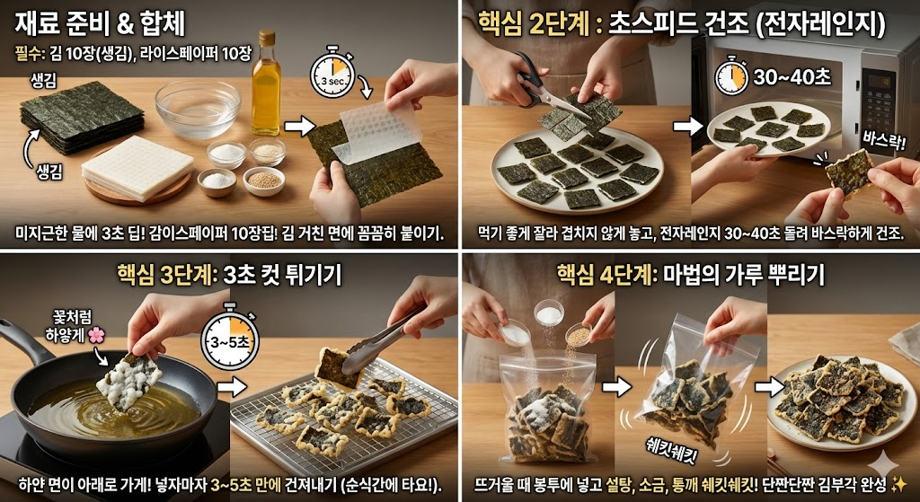 김부각 라이스페이퍼로 만들기