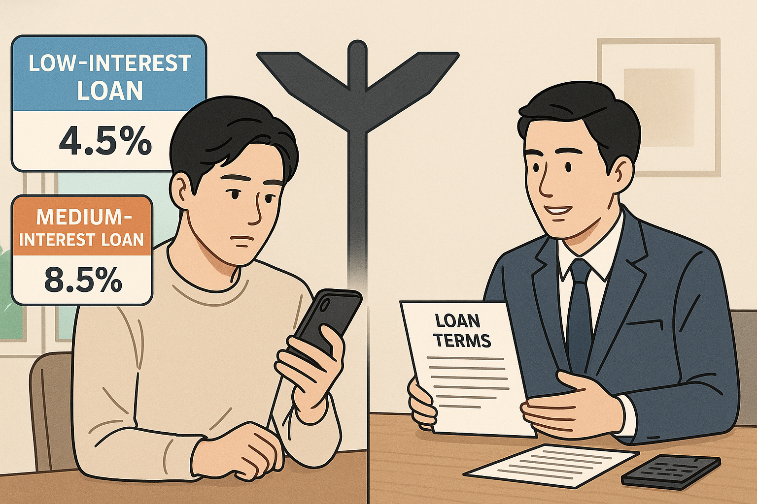 중금리 대출 조건 비교와 은행 상담