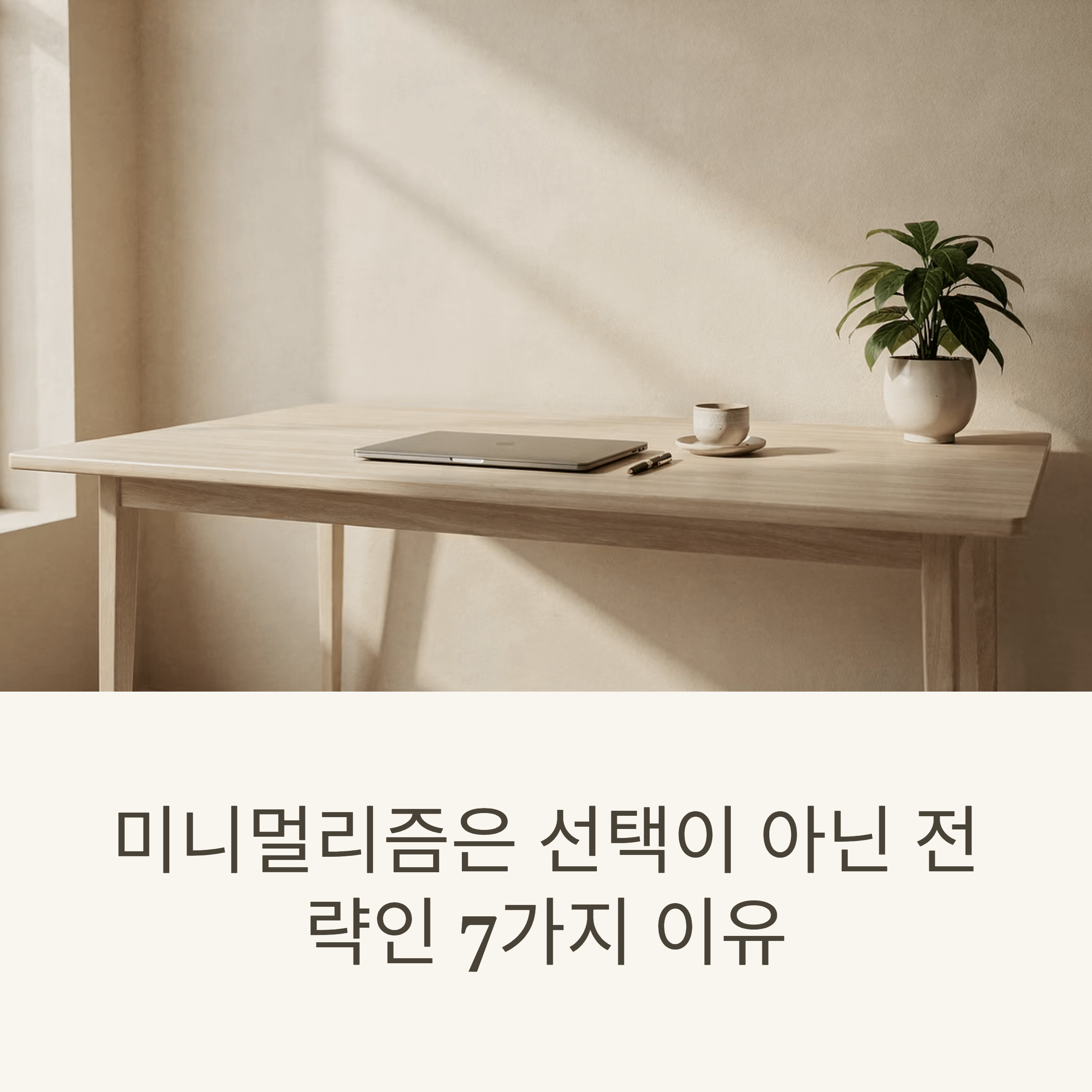 미니멀리즘은 선택이 아닌 전략인 7가지 이유
