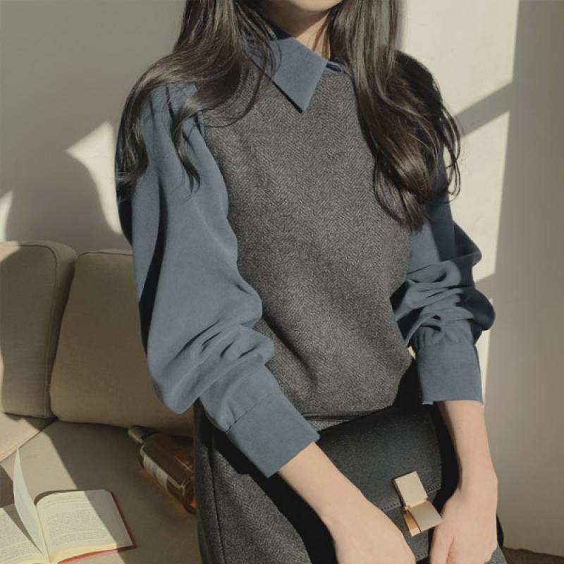 아뜨랑스 베이직 10컬러 기모 셔츠 블라우스 BS6598