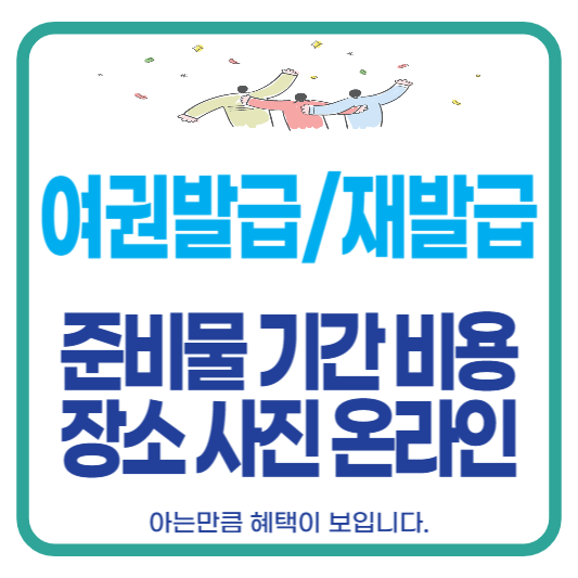 여권발급 온라인재발급 준비물 기간 비용 장소 사진