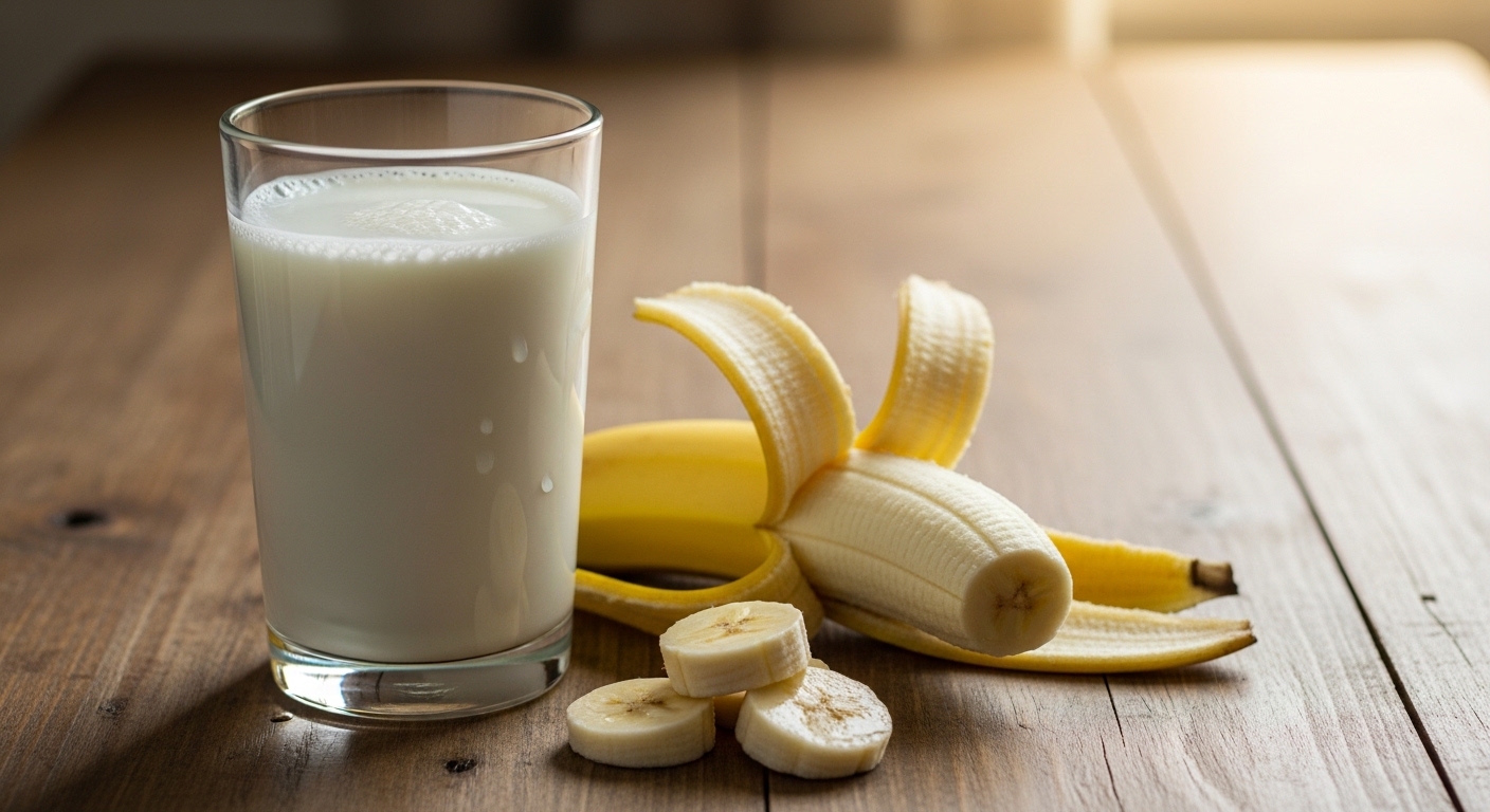 아침바나나공복섭취우유