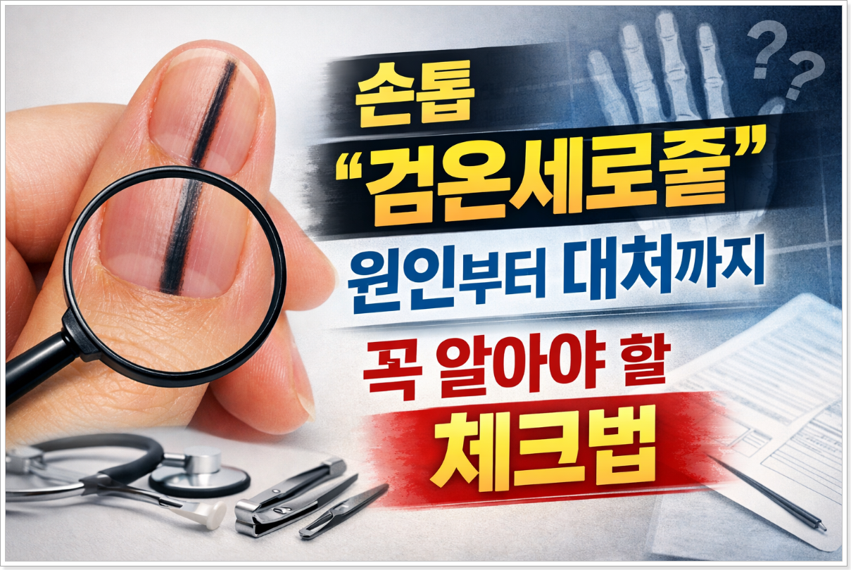 손톱 검은세로줄 원인부터 대처