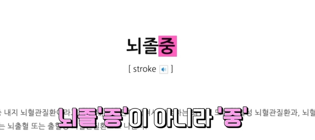 뇌졸중뜻