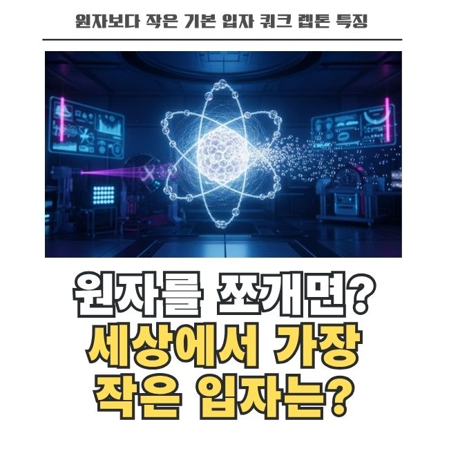 원자 너머 미시 세계를 구성하는 쿼크와 렙톤 입자