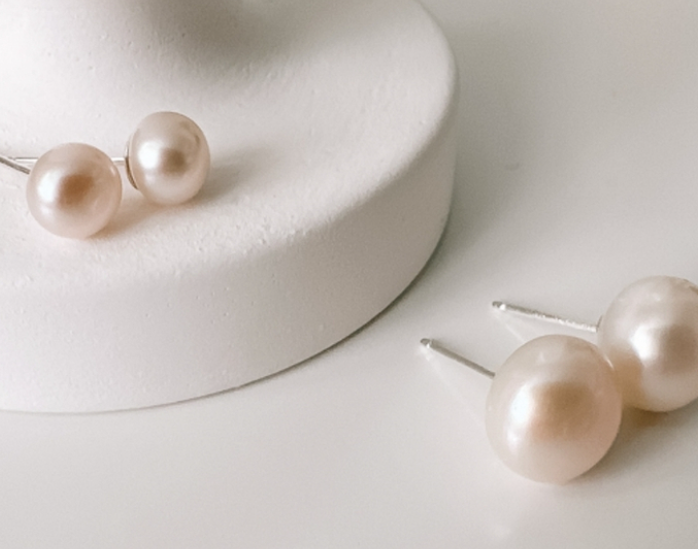 토유 - Silver 925 NC007 Freshwater Pearl Earrings
