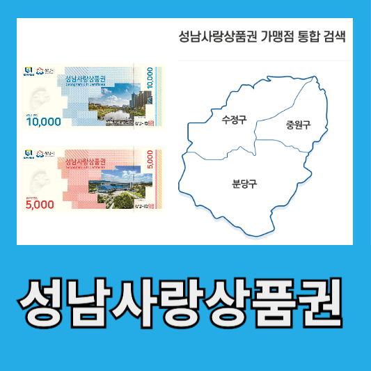 성남 온누리상품권 성남사랑상품권 사용처 20곳 구매 방법 할인율 구매한도