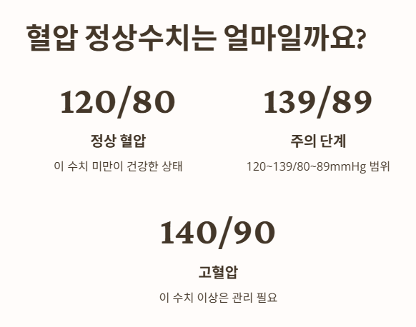 혈압 정상수치는 얼마일까요?
