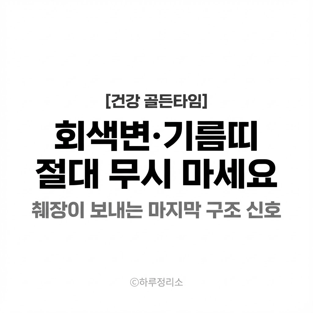 화장실 물 내리기 전, 췌장이 보내는 '변 색깔' 신호