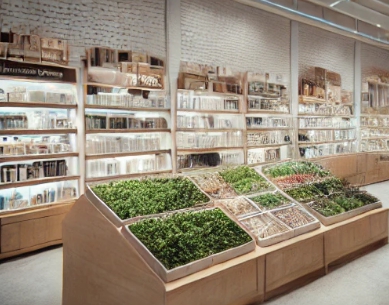 화장품 매장내부의 모습