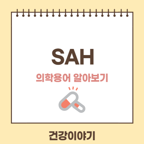의학용어 SAH란 무슨 뜻일까요?