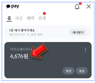 카카오페이-머니-눌러주기