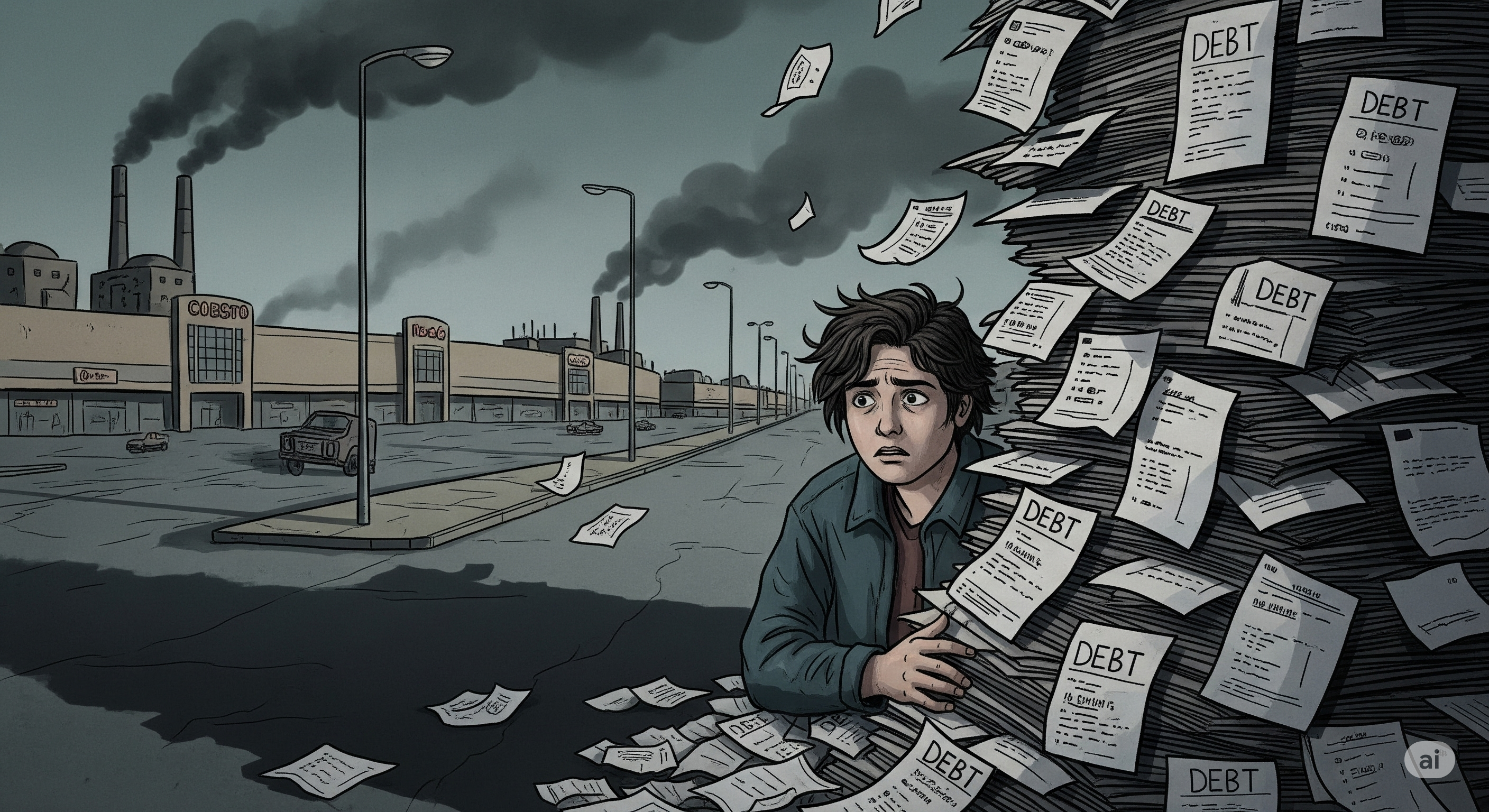 "경기침체 속 가계부채 폭증 위험"에 대한 이미지입니다.