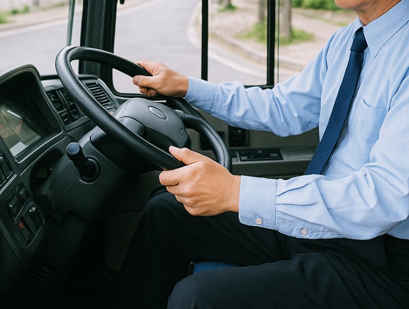 버스를 운전하는 기사님