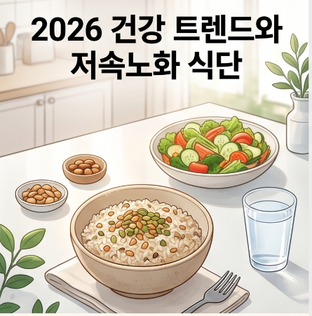 2026 건강 트렌드 저속노화 식단,노화 속도를 늦추는 건강 관리법