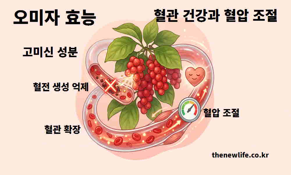 오미자 효능 혈관 건강 혈압 조절