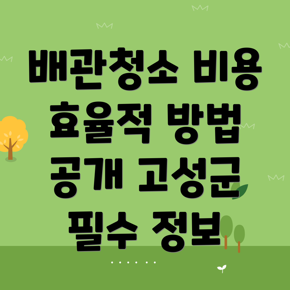 배관청소 비용