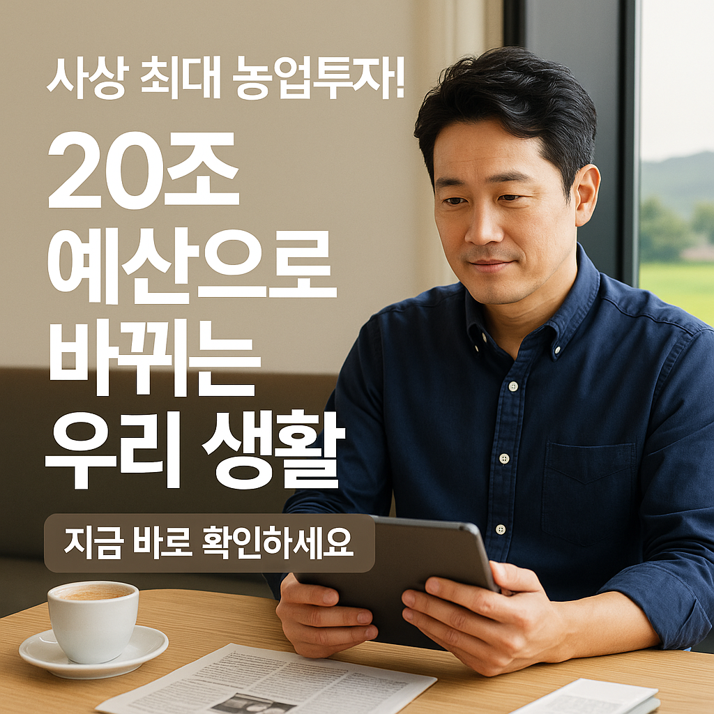 농식품부 20조 예산, 우리 생활 어떻게 달라질까 (출처 : 농림축산식품부)