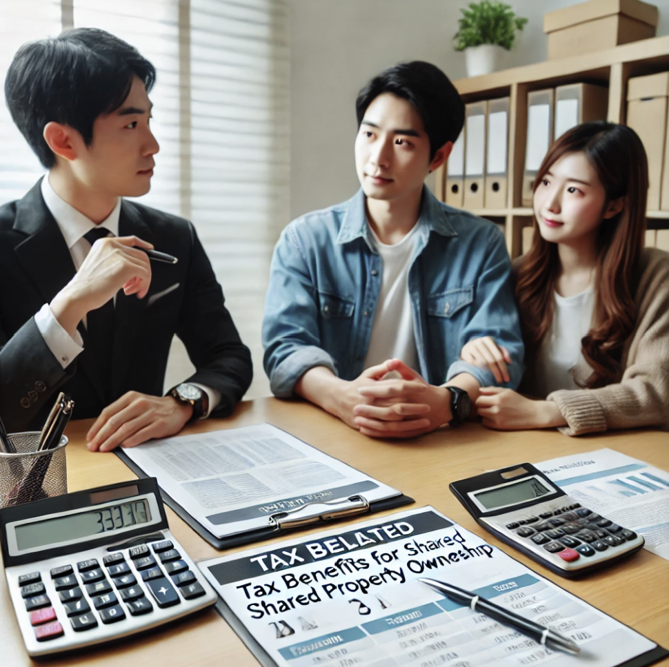 세무 상담중인 부부와 전문가의 모습