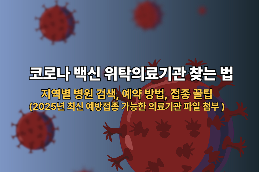코로나 백신 위탁의료기관 찾는 법: 지역별 병원 검색, 예약 방법, 접종 꿀팁까지 한눈에 (2025년 최신)