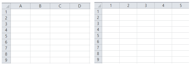 엑셀 행영 숫자만 표시될 때