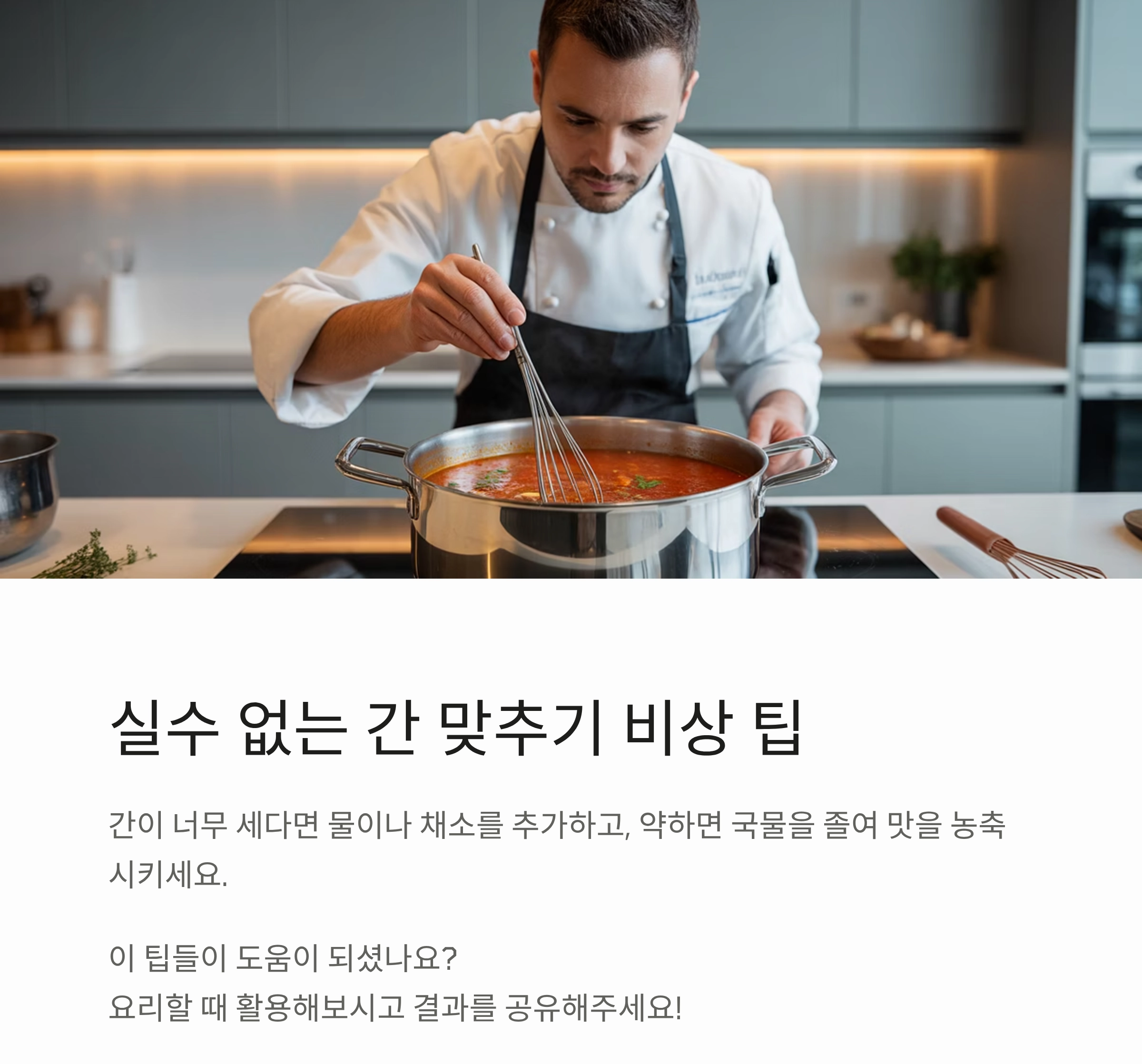 계량 없이도 완벽한 맛! 손맛 살리는 요리 비법 공개