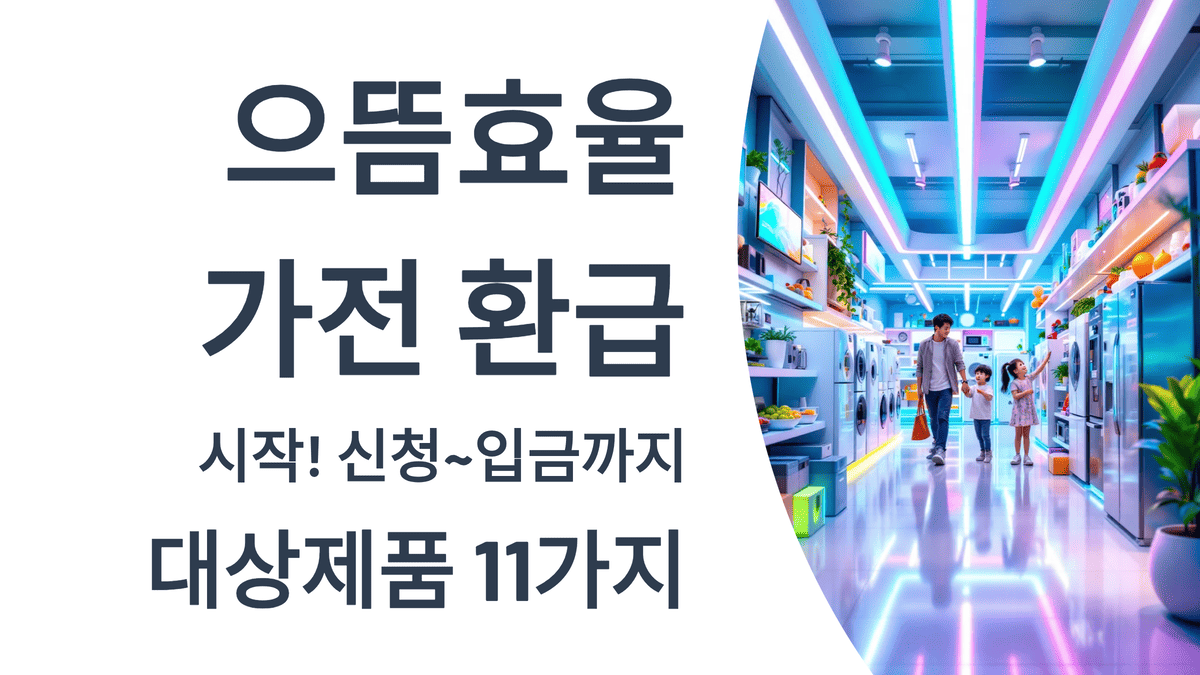 2025년 으뜸효율 가전 환급 완벽 정리: 신청부터 입금까지