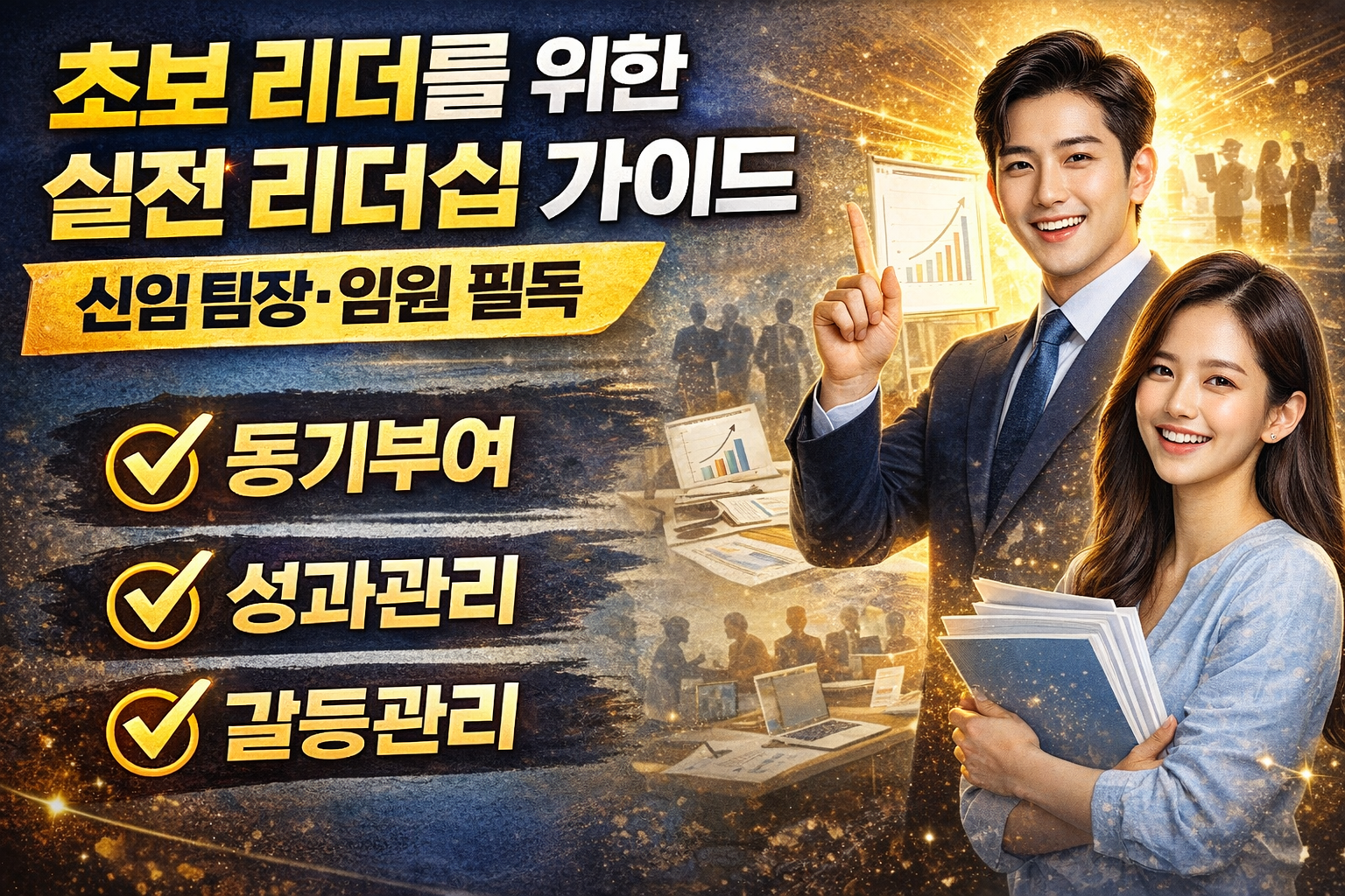 초보 리더를 위한 실전 리더십 가이드를 소개하는 유튜브 썸네일 이미지