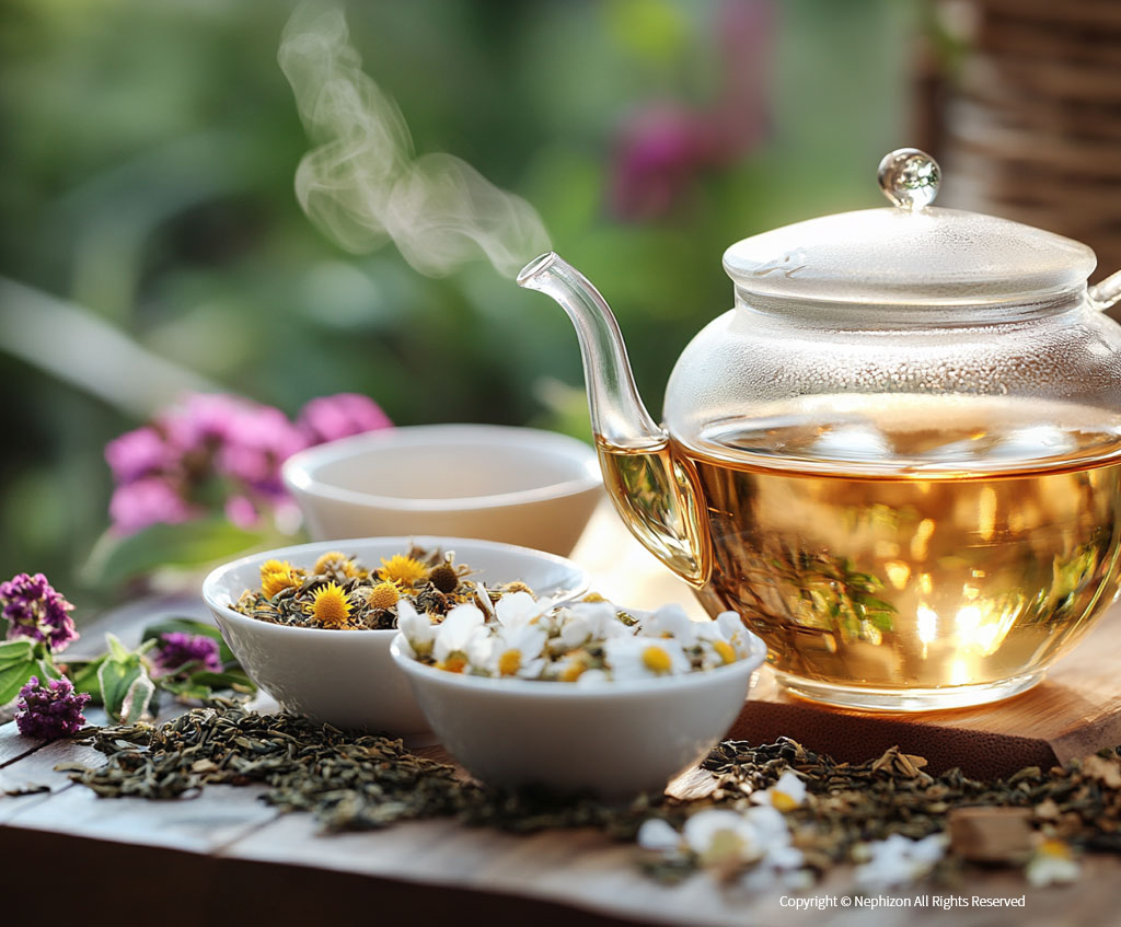 국화차 데코레이션