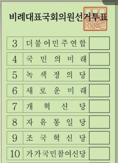 국회의원선거-사전투표-투표용지-이미지