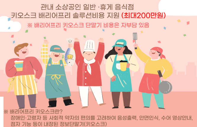 키오스크 설치비 신청방법