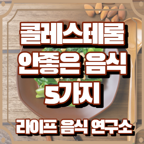 콜레스테롤 안좋은 음식 5가지