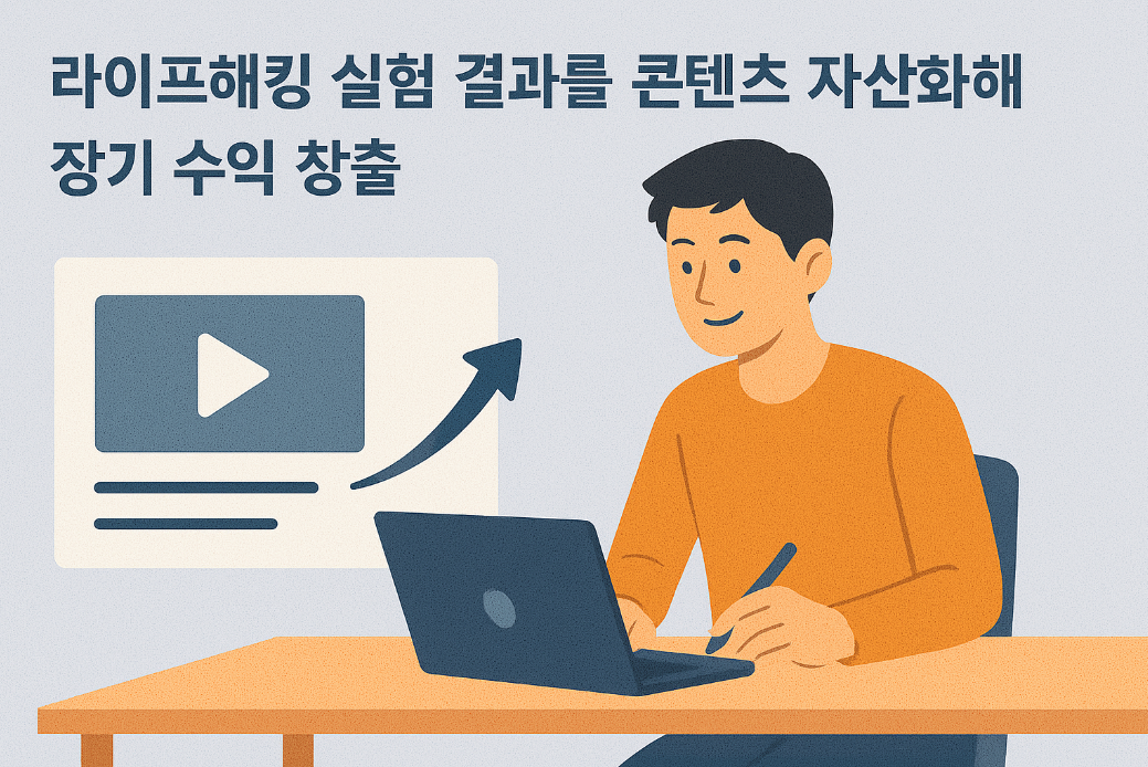 라이프해킹 실험 결과를 콘텐츠 자산화해 장기 수익 창출