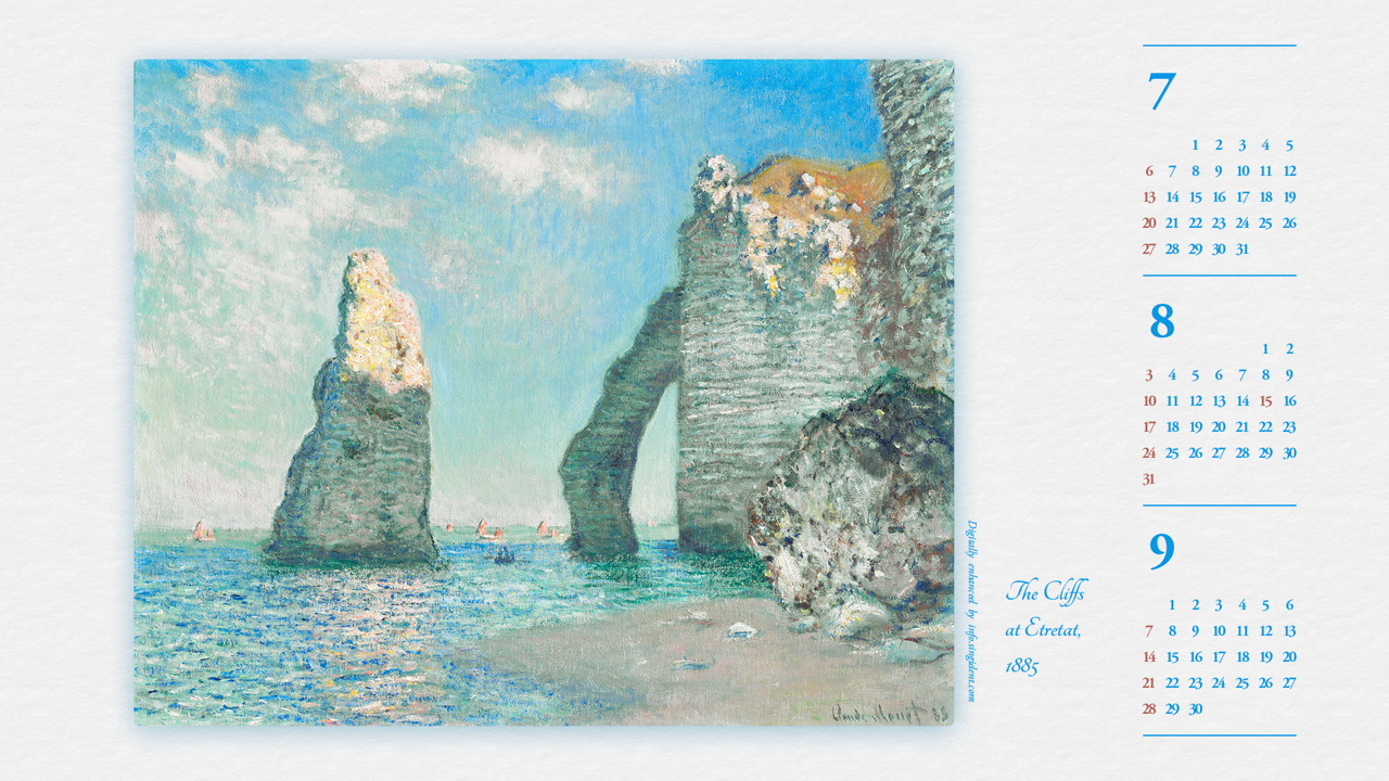 10 에트르타 절벽 B - 2025년8월 노트북배경화면