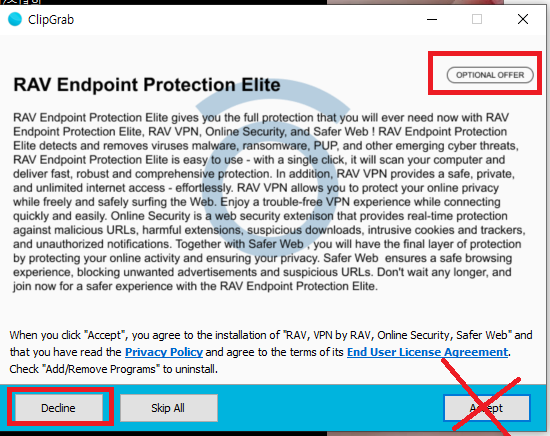 ClipGrab 설치 유의사항1