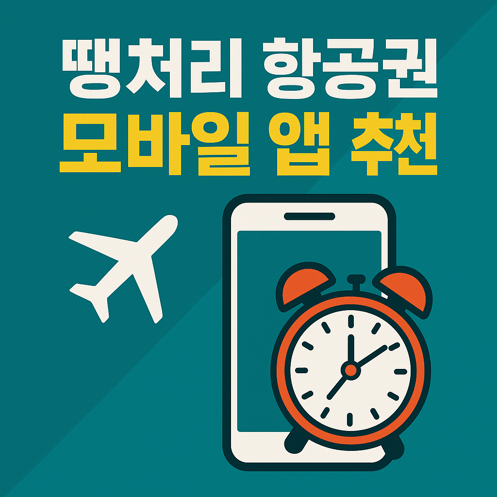 땡처리 항공권 모바일 앱 추천