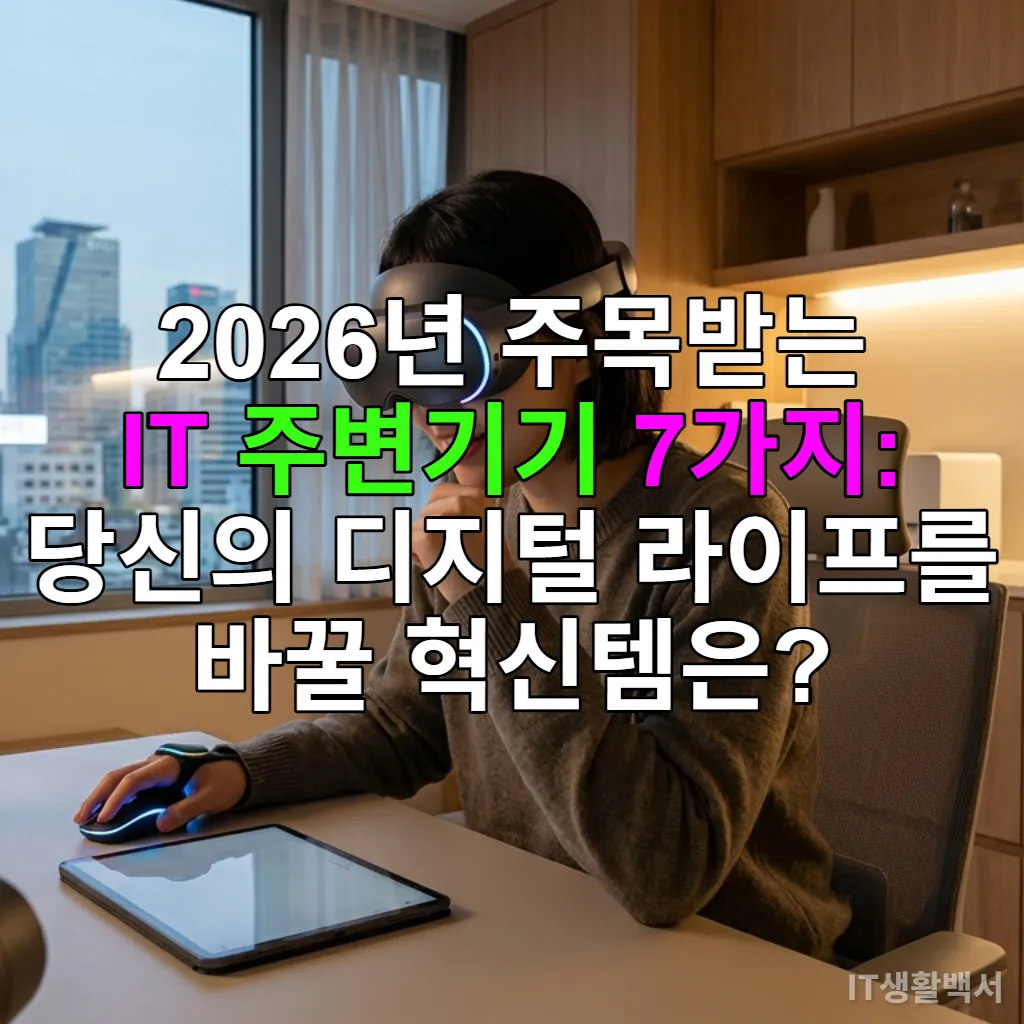 2026년 IT 주변기기 트렌드를 보여주는 혁신적인 스마트 웨어러블 또는 XR 헤드셋